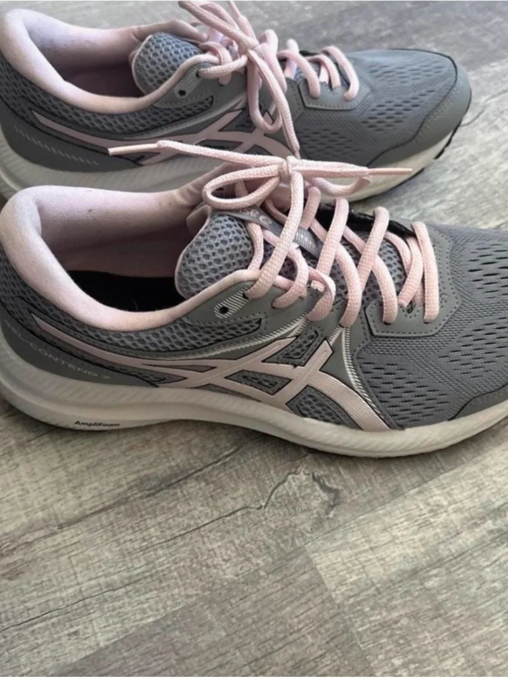 Asics Gray and Pink Women's Running Shoes